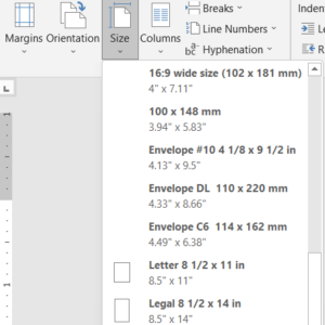 Menu layout pada microsoft word